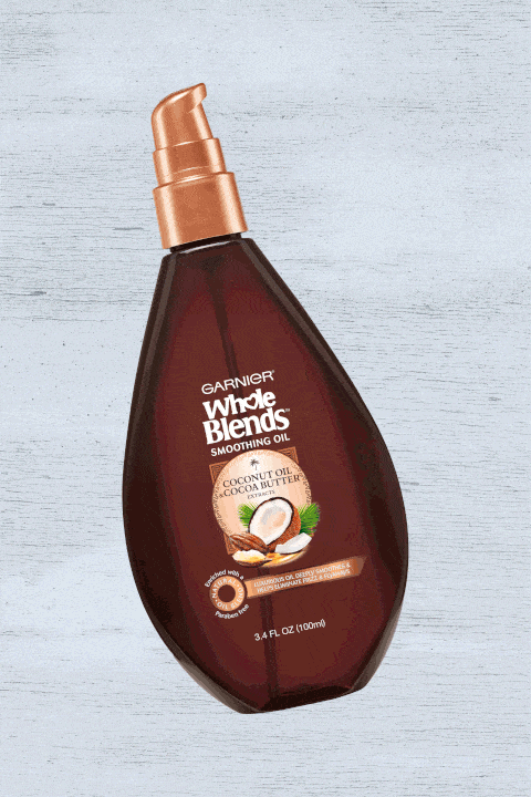 <p>On top of coconut oil, <a href="http://bit.ly/2djrbmu" target="_blank">Garnier Whole Blends Smoothing Oil</a>, $5.47,&nbsp;delivers cocoa butter extracts for an extra shot of moisture and shine. Run a dime-sized dollop through wet or dry hair. "It&nbsp;gives hair a beautiful luster and doesn't weigh&nbsp;it down," says celebrity hair stylist Tommy&nbsp;Buckett.</p>