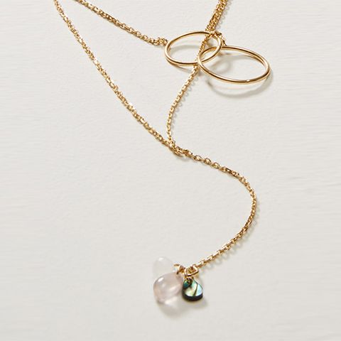 LOFT Layered Gemstone Necklace