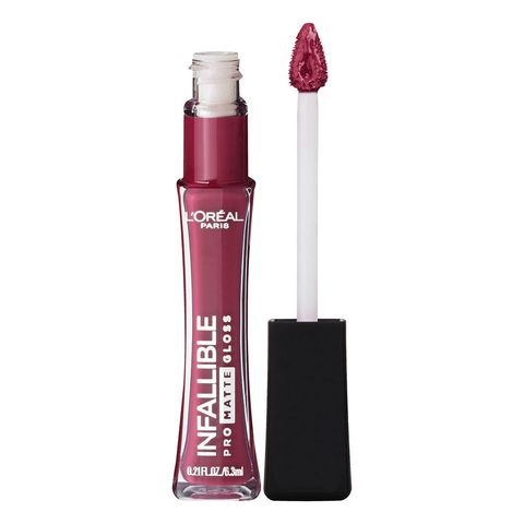 <p>You'll get an extra-precise application of lush berry color thanks to this lippy's small, doe-foot applicator.&nbsp;($9.99; <a href="http://www.lorealparisusa.com/products/makeup/lip-color/lip-gloss/infallible-pro-matte-gloss.aspx" target="_blank" data-tracking-id="recirc-text-link">lorealparisusa.com</a>)</p>
