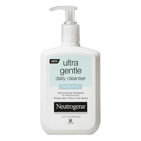 <p>Avoid inflaming your skin by balancing treatment products with gentle, soothing&nbsp;ones. Use warm water to cleanse your face with a simple, non-irritating face wash, like&nbsp;Neutrogena Ultra Gentle Daily Cleanser&nbsp;($9.49; <a href="http://www.neutrogena.com/product/ultra+gentle+daily+cleanser.do" target="_blank" data-tracking-id="recirc-text-link">neutrogena.com</a>), day and night.</p><p><strong data-verified="redactor" data-redactor-tag="strong">RELATED:&nbsp;<a href="http://www.redbookmag.com/beauty/makeup-skincare/g3389/face-wash-for-every-skin-type/" target="_blank" data-tracking-id="recirc-text-link">Find the Best Facial Cleanser for Your Skin Type</a><span class="redactor-invisible-space"><a href="http://www.redbookmag.com/beauty/makeup-skincare/g3389/face-wash-for-every-skin-type/"></a></span></strong><br></p>