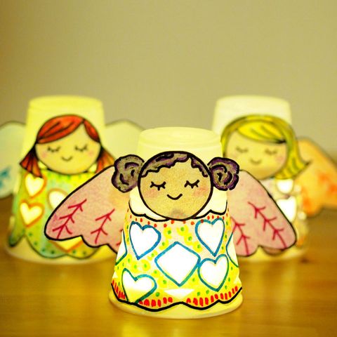 <p>Kids can assemble, decorate and light these adorable little lanterns themselves — their glow comes from electric tea lights.
</p><p><strong data-redactor-tag="strong">Get the instructions at <a href="http://mollymoocrafts.com/paper-cup-angel-craft-luminaries/" target="_blank" data-tracking-id="recirc-text-link">Molly Moo Crafts</a>.</strong>
</p><p><strong data-redactor-tag="strong">RELATED:&nbsp;<a href="http://www.redbookmag.com/food-recipes/entertaining/g3809/best-christmas-cupcake-decorating-ideas" target="_blank" data-tracking-id="recirc-text-link">15 Christmas Cupcakes You Should Definitely Bake This Holiday Season</a><span class="redactor-invisible-space"><a href="http://www.redbookmag.com/food-recipes/entertaining/g3809/best-christmas-cupcake-decorating-ideas"></a></span></strong></p>