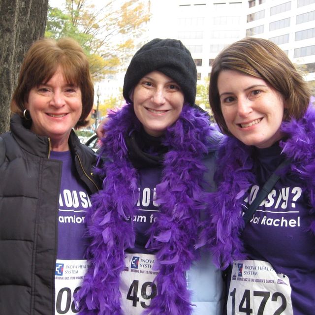 Rachel, Jessica and their mom at 2011 race