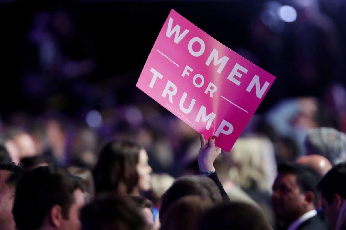 Women for Trump sign