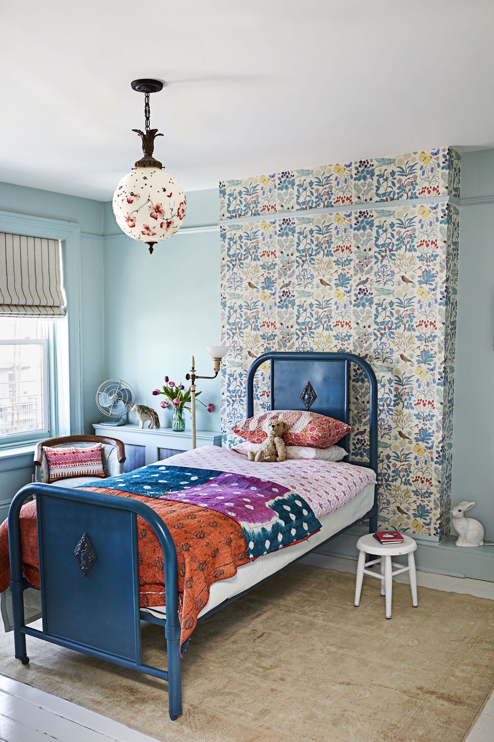 <p>There's plenty to love about vintage wallpaper — the whimsical designs, the one-of-a-kindness — except how stressed you'd be if it got stained and you couldn't patch it. Consequently, Albano opts for vintage reproductions (a great resource: <a href="http://www.designyourwall.com" target="_blank" data-tracking-id="recirc-text-link">designyourwall.com</a>). Bear in mind that you don't have to cover the whole room to get major impact. "Wallpaper can nicely de ne a space, like the framing e ect it creates around this bed," she says.</p>

<p><strong data-redactor-tag="strong" data-verified="redactor">RELATED: </strong><strong data-redactor-tag="strong" data-verified="redactor"><a href="http://www.redbookmag.com/home/g3869/housewarming-gifts-under-20/" target="_blank" data-tracking-id="recirc-text-link">22 Practical Housewarming Gifts Under $20</a></strong></p>