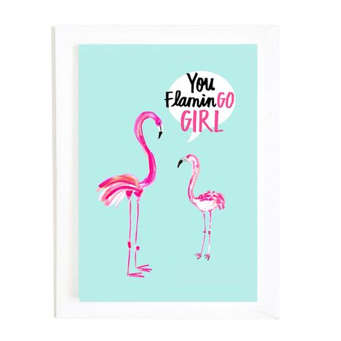 <p>Use this to congratulate your work wife on getting that promotion and being a total boss lady.($3.50; <a href="https://www.evelynhenson.com/collections/greeting-cards/products/flamin-go-girl-card?variant=23985077377" target="_blank" data-tracking-id="recirc-text-link">evelynhenson.com</a>)</p>

<p><strong data-verified="redactor" data-redactor-tag="strong">RELATED: <a href="http://www.redbookmag.com/life/charity/g3152/motivational-quotes" target="_blank" data-tracking-id="recirc-text-link">100 Motivational Quotes to Help You Get After Your Goals</a><a href="http://www.redbookmag.com/life/charity/g3152/motivational-quotes"></a></strong></p>