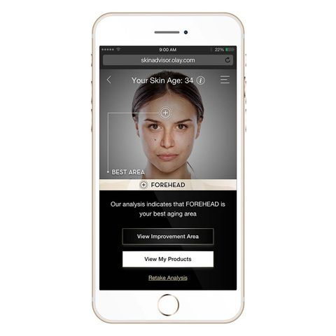 <p>Though technically not an app, this site (which is only accessible on a mobile device) from the beloved skin-care brand serves as your <a href="http://www.redbookmag.com/beauty/anti-aging/g3800/dermatologist-skin-care-tips/" target="_blank" data-tracking-id="recirc-text-link">virtual dermatologist</a>, minus the hour spent idling in a waiting room. You snap or upload a makeup-free selfie, then answer 10 or so questions about the kinds of skin products you're currently using and your biggest skin concerns, be it dark spots, wrinkles, or anything else. The app then assesses your complexion, tells you your skin's visible age compared with your actual age (yikes), and identifies which areas of your face could use a little TLC. From there, you get an Olay <a href="http://www.redbookmag.com/beauty/anti-aging/tips/g616/anti-aging-creams-for-your-neck/" target="_blank" data-tracking-id="recirc-text-link">anti-aging regimen</a> that reflects your priorities and how much time you're willing to spend, neatly laid out in a.m. and p.m. order. At any point, you can check back in with a new selfie to see how well your age-busters are working. (Free; <a href="http://skinadvisor.olay.com" target="_blank" data-tracking-id="recirc-text-link">olay.com</a>)
</p>