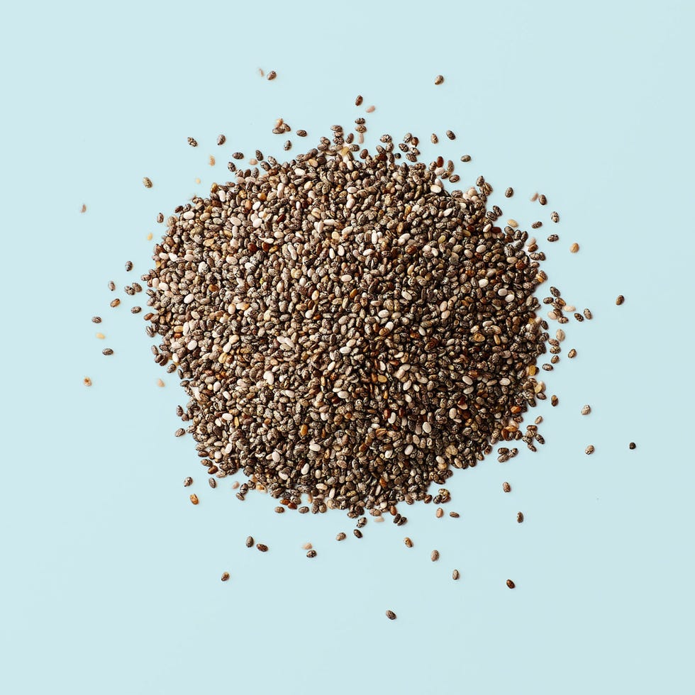 <p>Chia seeds got their superfood-status for many reasons, but one is that they're <a href="http://www.redbookmag.com/food-recipes/g2813/fiber-foods/?slide=26" target="_blank" data-tracking-id="recirc-text-link">full of fiber</a>. "The soluble fiber acts like a sponge, soaking up cholesterol, while the insoluble fiber works like a broom, sweeping the intestines clean," says&nbsp;<a href="https://dawnjacksonblatner.com/" target="_blank">Dawn Jackson Blatner</a>, RD.</p><p><strong data-redactor-tag="strong" data-verified="redactor">RELATED: </strong><a href="http://www.redbookmag.com/beauty/makeup-skincare/tips/a50150/foods-for-healthy-skin/" target="_blank" data-tracking-id="recirc-text-link"><strong data-redactor-tag="strong" data-verified="redactor">8 Foods That Should Always Be in Your Fridge If You Want Healthy Skin</strong></a></p>