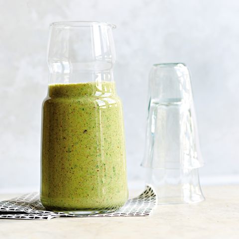 <p><strong data-redactor-tag="strong">Ingredients<br></strong><span>1 cup unsweetened cashew milk<br></span><span>1 cup spinach<br></span><span>1 banana<br></span><span>½&nbsp; cup frozen red seedless grapes<br></span><span>2 tbsp almond butter<br></span><span>1 tbsp ground flaxseeds</span></p><p><strong data-redactor-tag="strong">Directions:&nbsp;</strong><span>Blend all ingredients together until smooth. Makes one 12-ounce serving.</span></p><p><i data-redactor-tag="i">Reprinted with permission from </i><a href="https://www.rodalestore.com/wh-bbo-smoothies-and-soups/B001406.html?dwvar_B001406_color=N01&amp;categoryid=rodale-wellness&amp;gaact=productclick" data-tracking-id="recirc-text-link" target="_blank">The Women's Health Big Book of Smoothies &amp; Soups</a><i data-redactor-tag="i"> by Lisa DeFazio, R.D.</i></p>