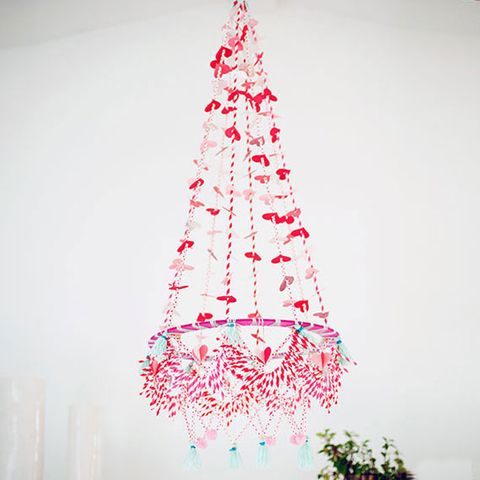 Christmas tree, Christmas decoration, Christmas ornament, Tree, Pink, Holiday ornament, Christmas, Interior design, Leaf, Ornament, 