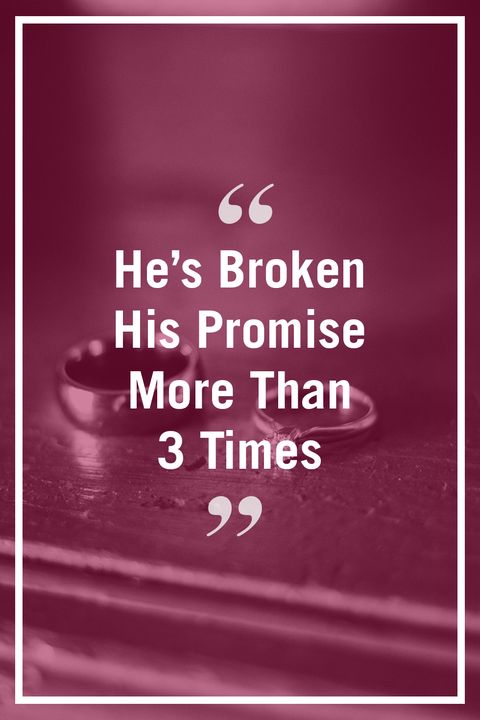 <p>"Cheating can be looked at mathematically. Once you can forgive and perhaps look at any part you might have played in the breach; twice you can be almost out the door; but three times? If your partner can't take the new chance(s) that you have given to them, then you are being treated with disrespect and you need to move on. Three strikes and they're out." —<em data-verified="redactor" data-redactor-tag="em">Hope</em></p>