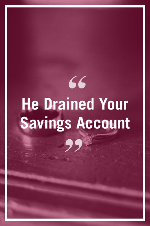 <p>"If your cheating spouse has spent all of the family savings on his mistress,&nbsp;there have been breaches in two major areas of one's marriage:&nbsp;monogamy and financial security. It's hard enough to recover from infidelity at all, let alone infidelity in two such significant areas in a relationship." —<i data-redactor-tag="i">Yvonne Thomas</i><i data-redactor-tag="i">, Ph.D., a Los Angeles-based psychologist and relationship specialist</i><span class="redactor-invisible-space"></span></p><p><strong data-redactor-tag="strong">RELATED:&nbsp;<a href="http://www.redbookmag.com/love-sex/relationships/news/a47936/when-your-partner-is-most-likely-to-cheat/" target="_blank" data-tracking-id="recirc-text-link">This Is the Day Your Partner Is Most Likely to Start An Affair</a><span class="redactor-invisible-space" data-redactor-tag="span" data-redactor-class="redactor-invisible-space" data-verified="redactor"><a href="http://www.redbookmag.com/love-sex/relationships/news/a47936/when-your-partner-is-most-likely-to-cheat/"></a></span></strong><span class="redactor-invisible-space"></span><br></p>