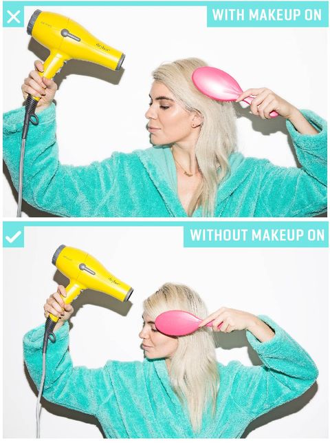 Hairstyle, Hand, Machine, Hair accessory, Teal, Tool, Hair coloring, Drill, Hair care, Power tool, 