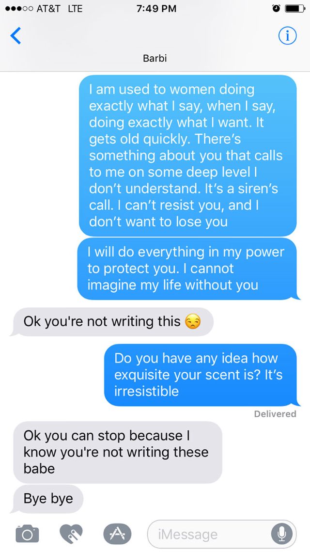 Here's What Happened When 8 Guys Texted Women Lines From Fifty Shades 