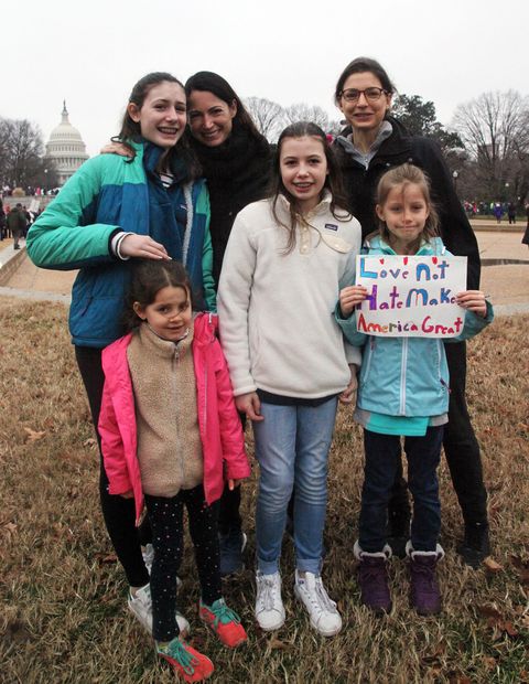 women and children' at women's march