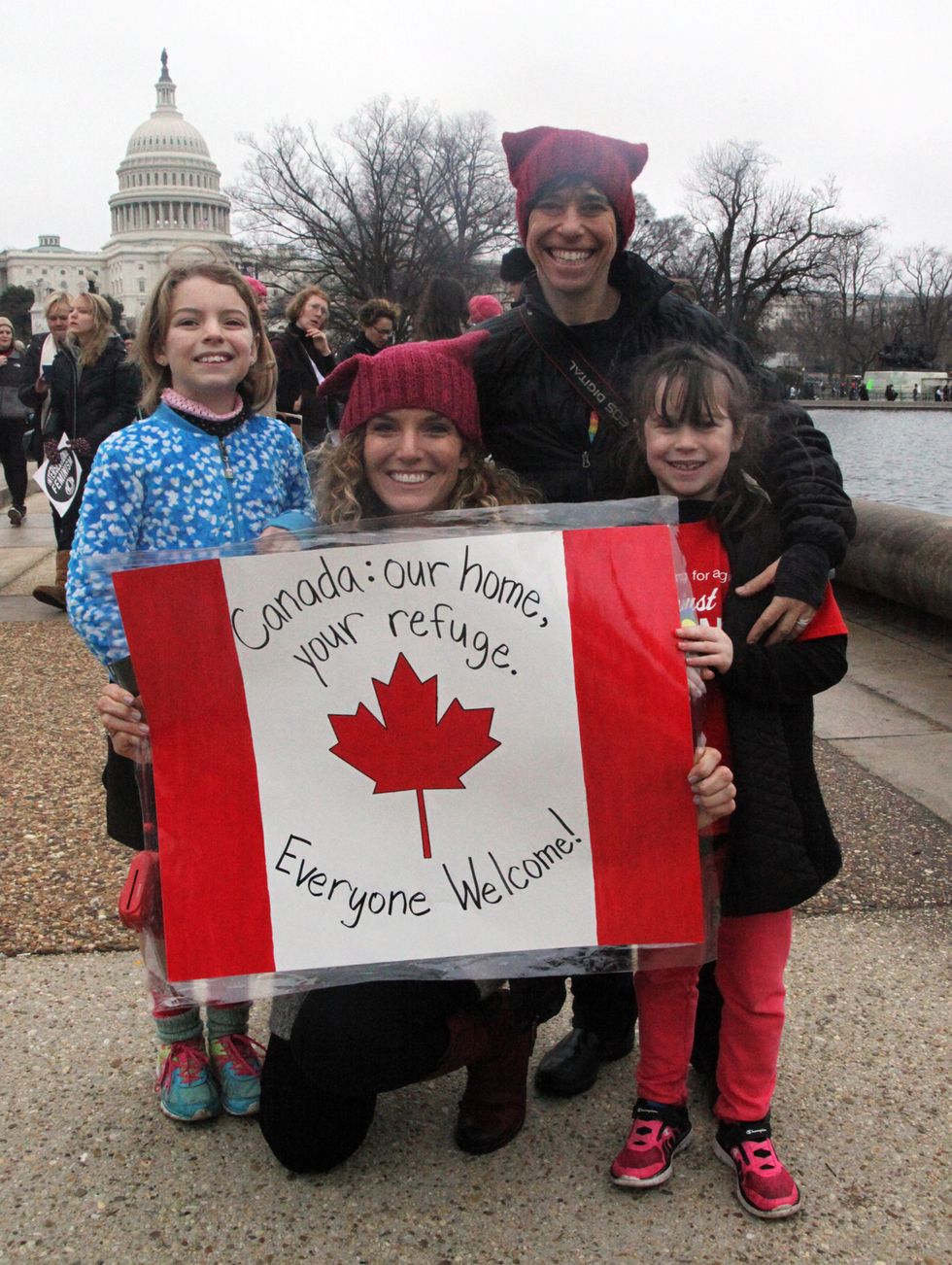 canadian family women's march