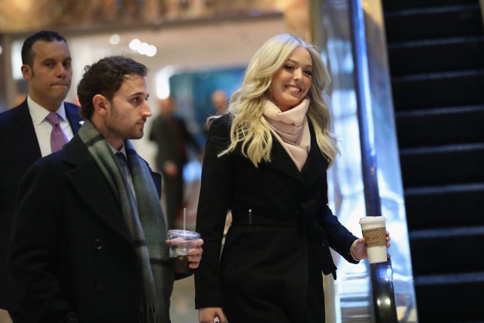 <p>Tiffany in Trump Tower in New York City the night before the inauguration.</p>