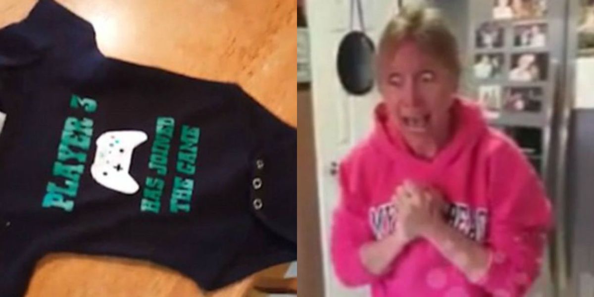 Viral Video Grandma Reacting to Baby Announcement