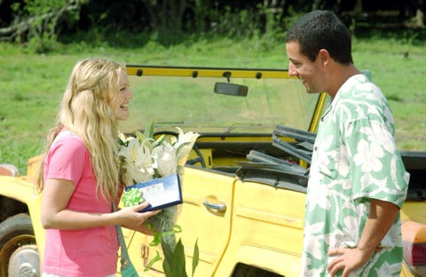 Drew Barrymore and Adam Sandler <p>They first joined forces in <em>The Wedding Singer</em> (1998) as two young souls just trying not to fall in love, before reuniting in <em>50 First Dates</em> (2004) where he played a persistent suitor and she an, um, forgetful lady. The trifecta was complete in 2014, when they starred in <em>Blended </em>about two single parents who end up falling in love. </p>