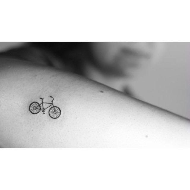 Forearm bike tattoo by Craigy Lee