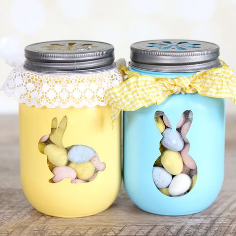easter bunny treat jars
