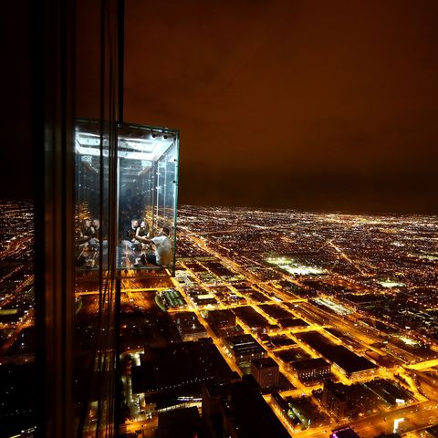 <p>A visit to Chicago's Willis Tower is the closest thing to walking on air. On the 103rd floor of the building&nbsp;are enclosed, transparent rooms (<a href="http://theskydeck.com/" target="_blank" data-tracking-id="recirc-text-link">Skydeck Chicago</a>)&nbsp;that jut out into the sky so that glass is the only thing between you and the ground&nbsp;—&nbsp;1,353 feet below. ($15 to $23)</p>