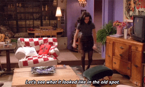 Monica cleaning in Friends