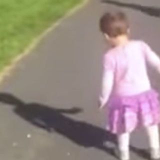 toddler sees shadow and freaks out