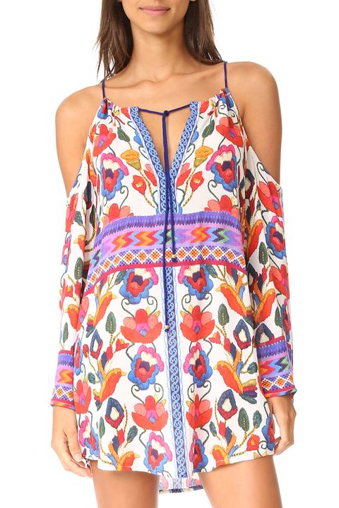 nanette lepore floral print swimsuit coverup multicolor