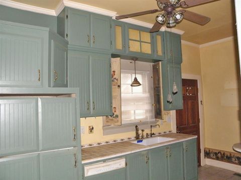 Cabinetry, Room, Property, Furniture, Countertop, Kitchen, Sink, Ceiling, Lighting, Light fixture, 