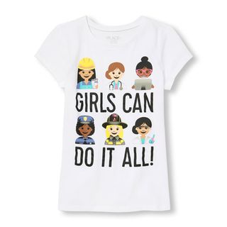 T-shirt, White, Clothing, Product, Sleeve, Cartoon, Top, Text, Font, Active shirt, 