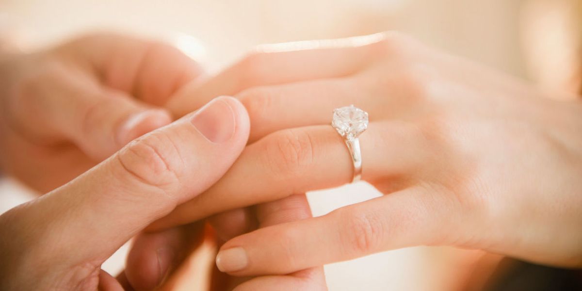 Ring, Engagement ring, Finger, Wedding ring, Hand, Skin, Wedding ceremony supply, Jewellery, Diamond, Fashion accessory, 