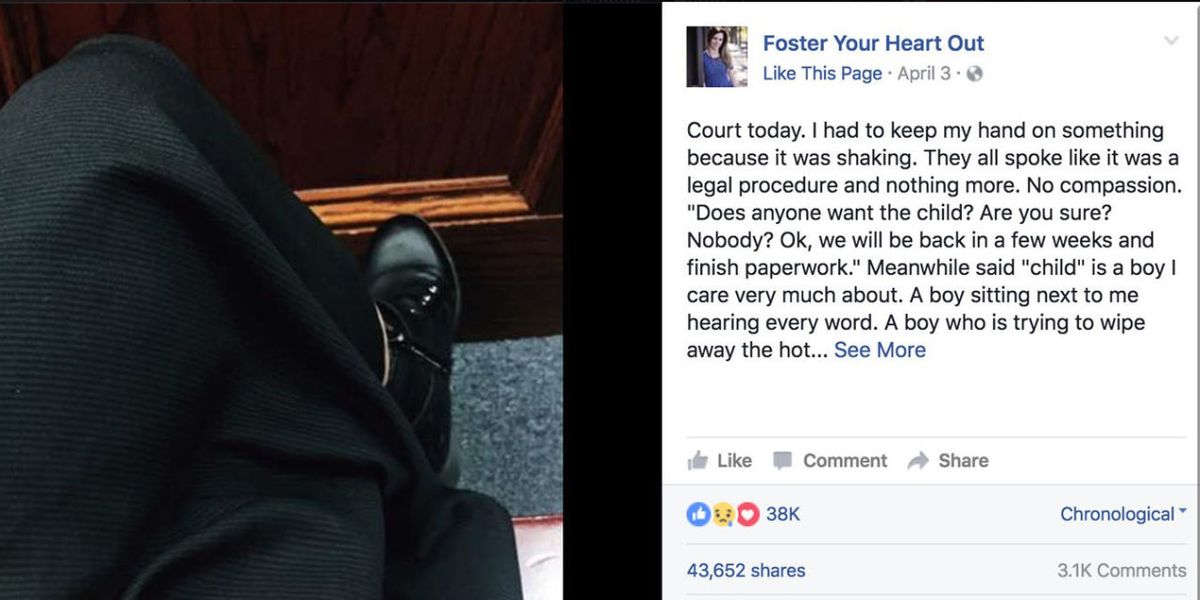 foster mom viral facebook post