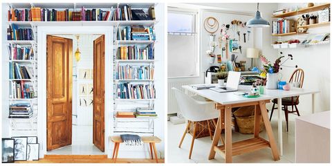 Furniture, Room, Shelf, Shelving, Desk, Interior design, Bookcase, Table, Hutch, Building, 