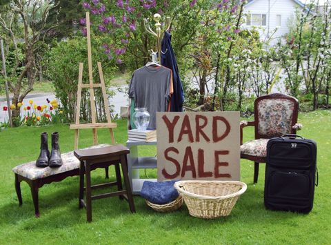 Yard, Backyard, Lawn, Chair, Grass, Tree, Furniture, Garden, Table, Wicker, 