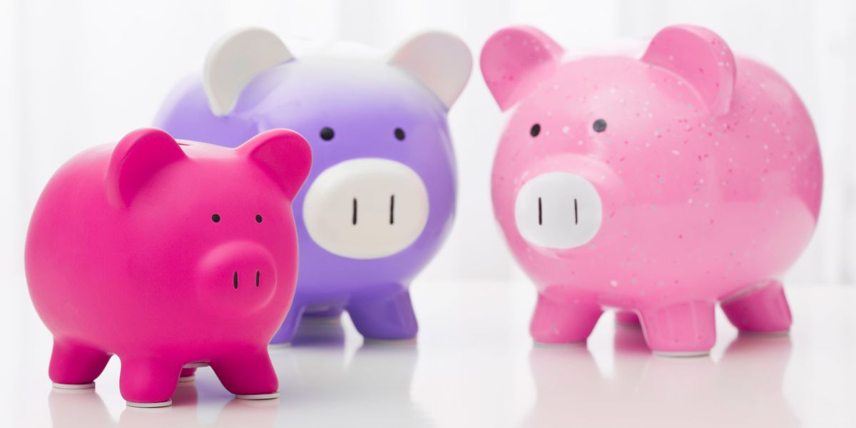Piggy bank, Pink, Saving, Money handling, Snout, Animal figure, Toy, 