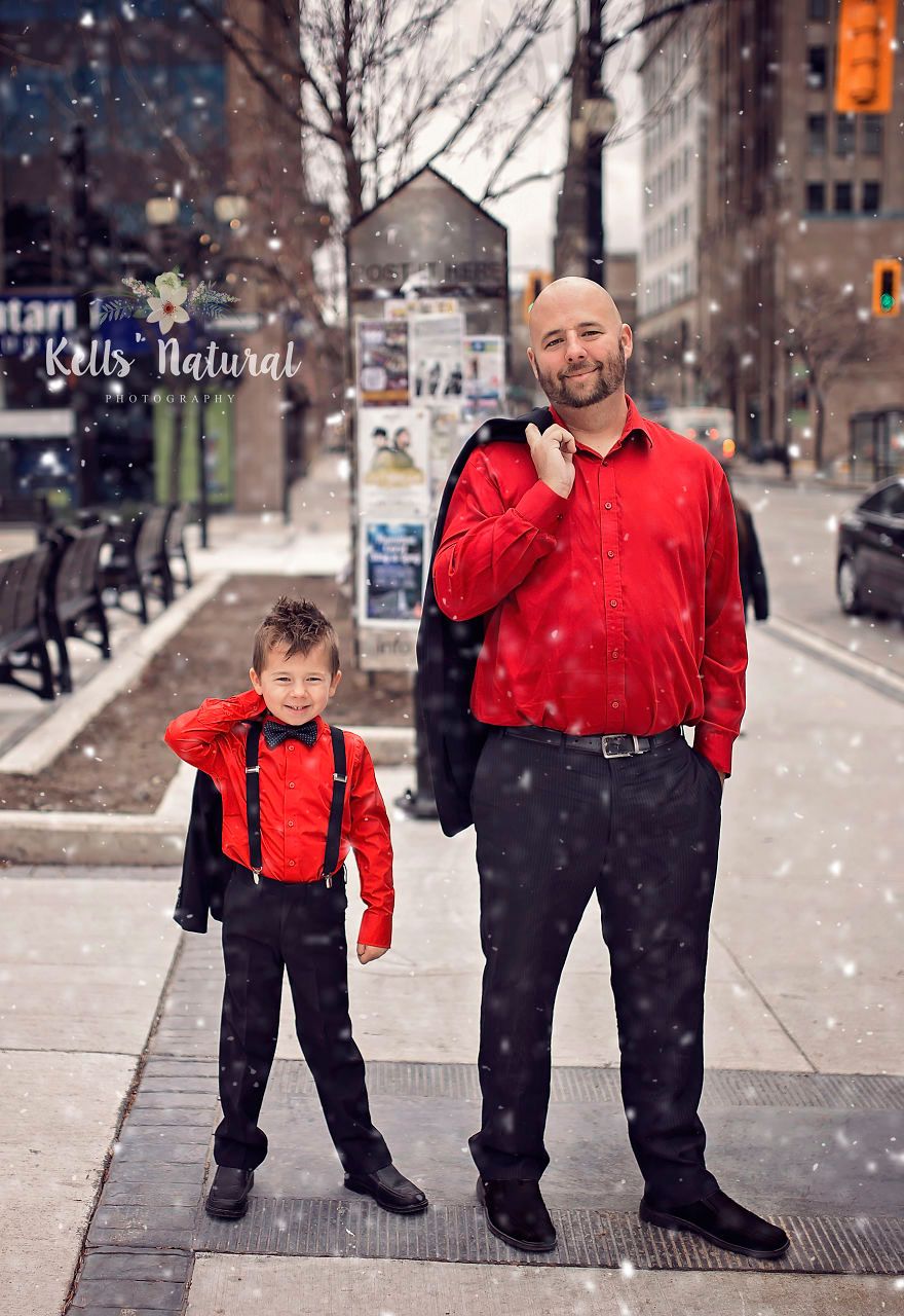 People, Photograph, Red, Standing, Snapshot, Street, Human, Child, Snow, Photography, 