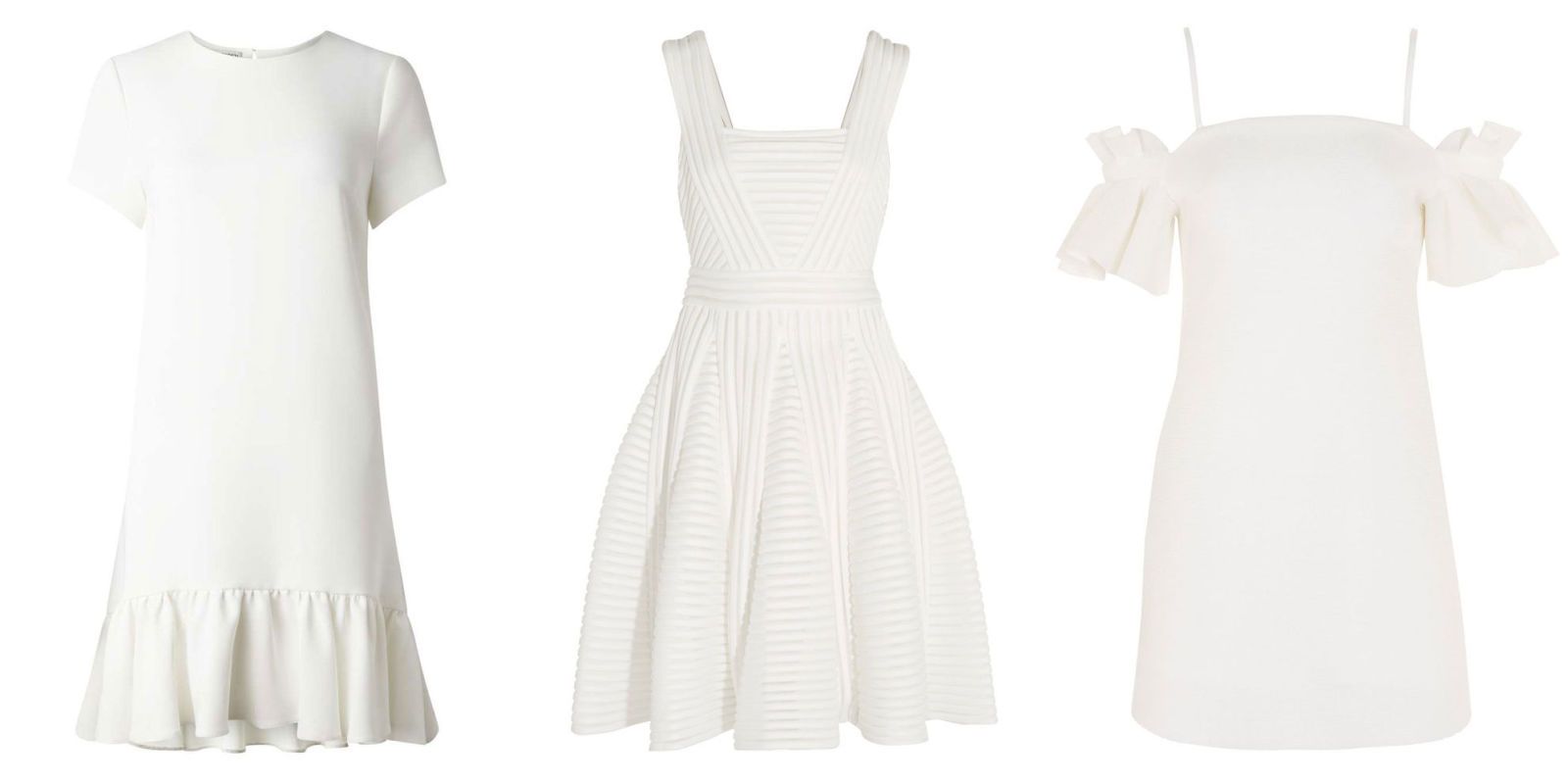 Keyhole ribbed mini dress white | Trendy Dresses - Lush Fashion Lounge