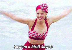 <p>OK, this was already the cutest (albeit cheesiest) scene&nbsp;in movie history, where Ryan Gosling recites his legendary "If you're a bird, I'm a bird" line, but it was made even better by McAdams' vintage swimsuit.&nbsp;</p>