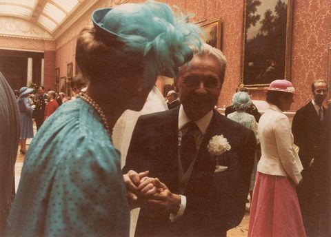 <p>Princess Michael of Kent is seen from behind.</p>