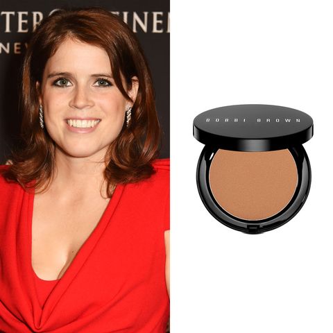 <p>Princess Eugenie, Queen Elizabeth's granddaughter,&nbsp;knows how to do her makeup for when she's&nbsp;in front of the camera —&nbsp;<a href="http://www.dailymail.co.uk/femail/article-3731768/A-right-royal-lifestyle-working-lavish-5-500-year-gym-wearing-grown-heels-Princess-Eugenie-details-day-day-routine-poses-Harper-s-Bazaar.html" target="_blank" data-tracking-id="recirc-text-link">she uses Bobbi Brown's bronzer</a> to give herself a natural glow. ($42;&nbsp;<a href="http://shop.nordstrom.com/s/bobbi-brown-bronzing-powder/2802473" target="_blank" data-tracking-id="recirc-text-link">nordstrom.com</a>)</p><p><a href="http://shop.nordstrom.com/s/bobbi-brown-bronzing-powder/2802473" target="_blank" class="slide-buy--button" data-tracking-id="recirc-text-link"><strong data-redactor-tag="strong" data-verified="redactor">BUY NOW</strong></a></p><p><strong data-redactor-tag="strong" data-verified="redactor">RELATED: </strong><a href="http://www.redbookmag.com/beauty/makeup-skincare/features/a37939/how-to-contour-with-stuff-you-already-have/" target="_blank" data-tracking-id="recirc-text-link"><strong data-redactor-tag="strong" data-verified="redactor">Contour Like a Pro With Stuff You Already Have</strong></a></p>