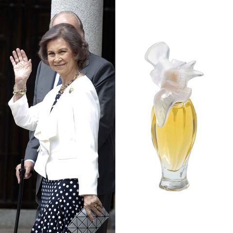 <p>Nina Ricci's L'air Du Temps perfume is a staple among royal women around the world, but Queen Sofia of Spain is <a href="https://myfrugallady.com/category/spanish-royal-family/" target="_blank" data-tracking-id="recirc-text-link">one of its biggest fans</a>. ($33;&nbsp;<a href="https://www.amazon.com/Temps-Nina-Ricci-Women-Toilette/dp/B000C1Z9EE?th=1" target="_blank" data-tracking-id="recirc-text-link">amazon.com</a>)</p><p><a href="https://www.amazon.com/Temps-Nina-Ricci-Women-Toilette/dp/B000C1Z9EE?th=1&amp;tag=redbook_auto-append-20" target="_blank" class="slide-buy--button" data-tracking-id="recirc-text-link"><strong data-redactor-tag="strong" data-verified="redactor">BUY NOW</strong></a><br></p><p><strong data-redactor-tag="strong" data-verified="redactor">RELATED: </strong><a href="http://www.redbookmag.com/fashion/g4449/kate-middleton-style-makeup-hair-products/" target="_blank" data-tracking-id="recirc-text-link"><strong data-redactor-tag="strong" data-verified="redactor">Exactly Where to Buy 21 of Kate Middleton's Favorite Products</strong></a></p>
