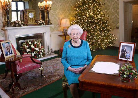 The Queen in Buckingham Palace at Christmas
