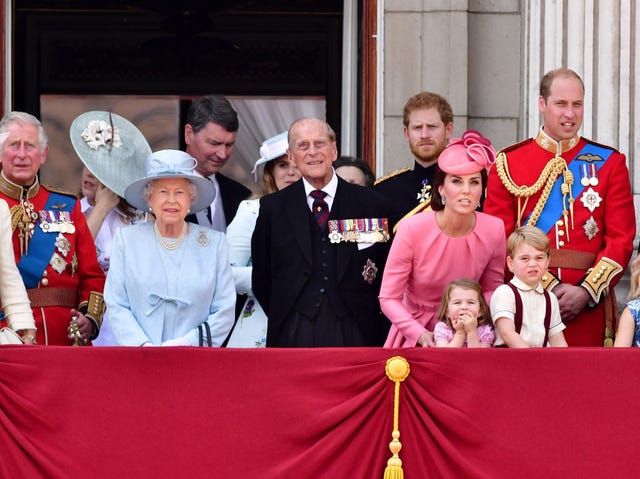 The Royal Family The Royal Family at Trooping the Colour 2017