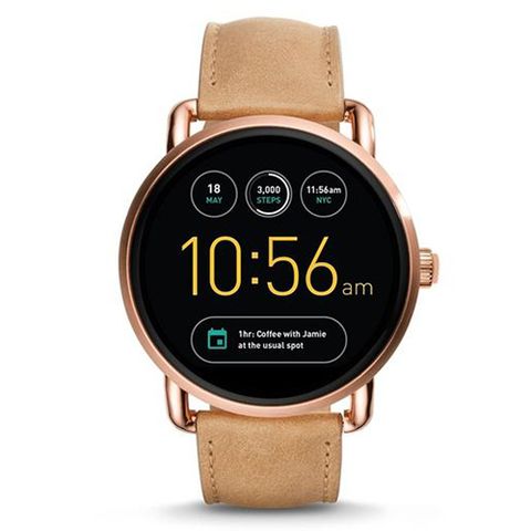 fossil q leather smart watch
