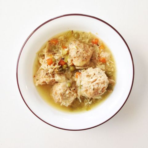 Healthified crockpot chicken and dumplings