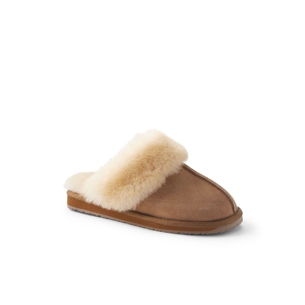 Lands end women's sale shearling scuff slippers