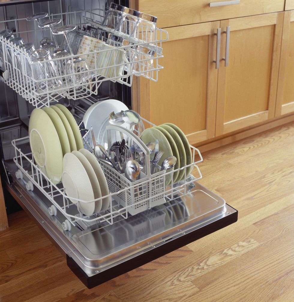 <p>Stacking dishes or putting too many utensils in your basket could impact your appliance's ability to reach items with soap and water  — meaning <a href="http://www.goodhousekeeping.com/home/cleaning/tips/a24724/cleaning-wrong/" target="_blank">they won't get clean</a>. Even worse: If you pre-wash your dishes, you might not notice.</p>