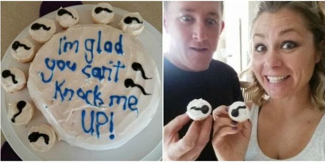 Woman Bakes Husband Cake to Celebrate Vasectomy - Vasectomy Cake Goes Viral