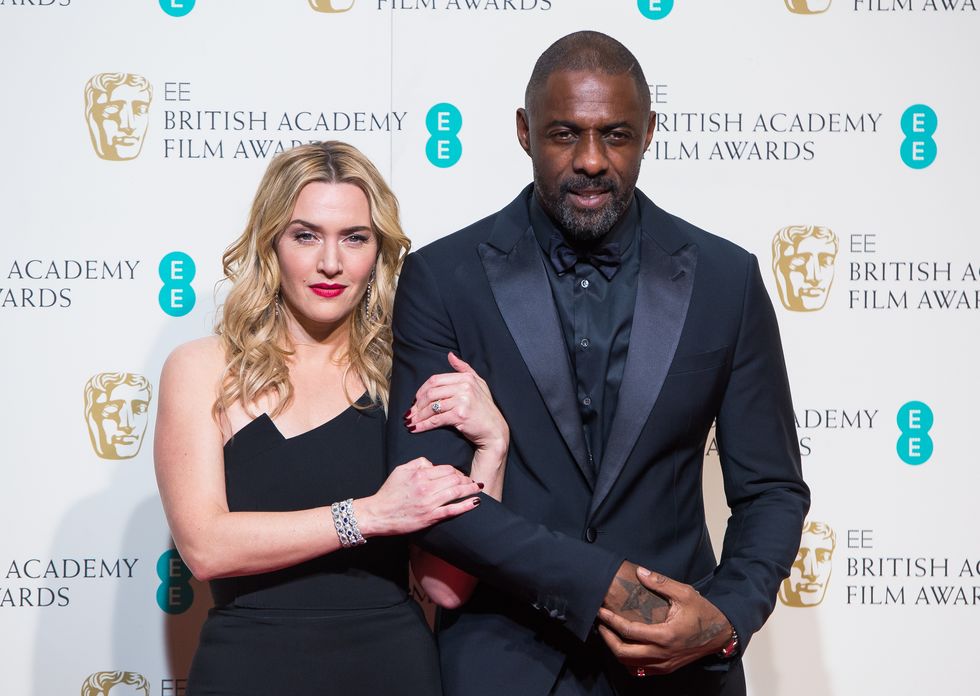 Kate Winslet and Idris Elba at the 2016 BAFTA Awards