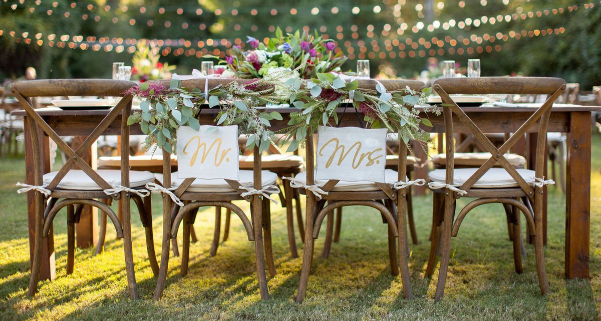 Chair, Furniture, Table, Outdoor table, Yellow, Outdoor furniture, Room, Backyard, Chiavari chair, Flower, 